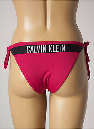 Maudymosi kelnaitės satino efektas bikini rožinė CALVIN KLEIN moteris