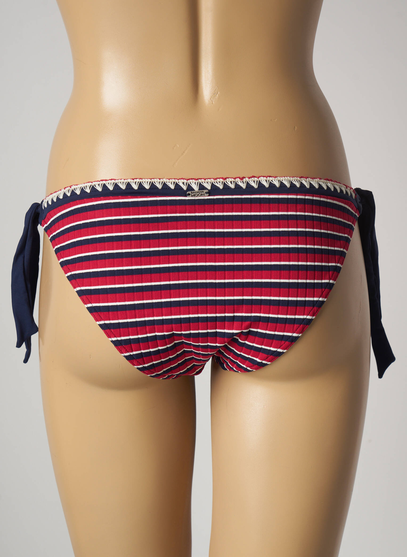 Maudymosi kelnaitės satino efektas bikini raudona BANANA MOON moteris