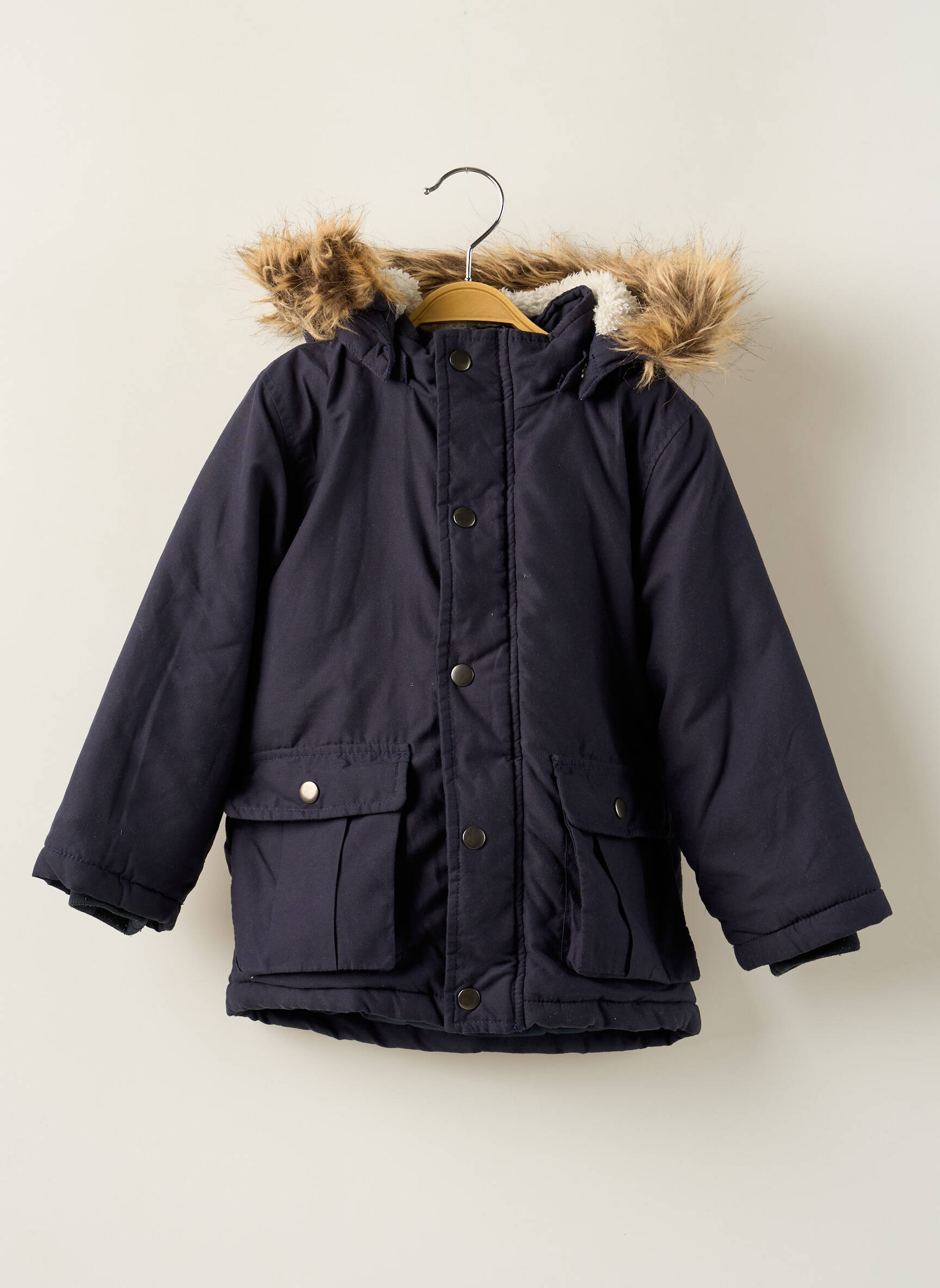 Parka tiesi kirpimas su gobtuvu mėlyna NAME IT berniukas