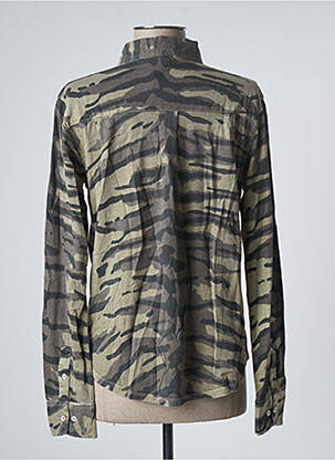 Moteriškas marškinys tiesi kirpimas ilgos rankovės žalias LEON & HARPER moteris