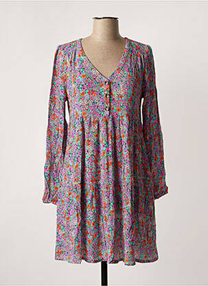 Trumpa suknelė sklandi forma ilgos rankovės violetinis BANANA MOON moteris