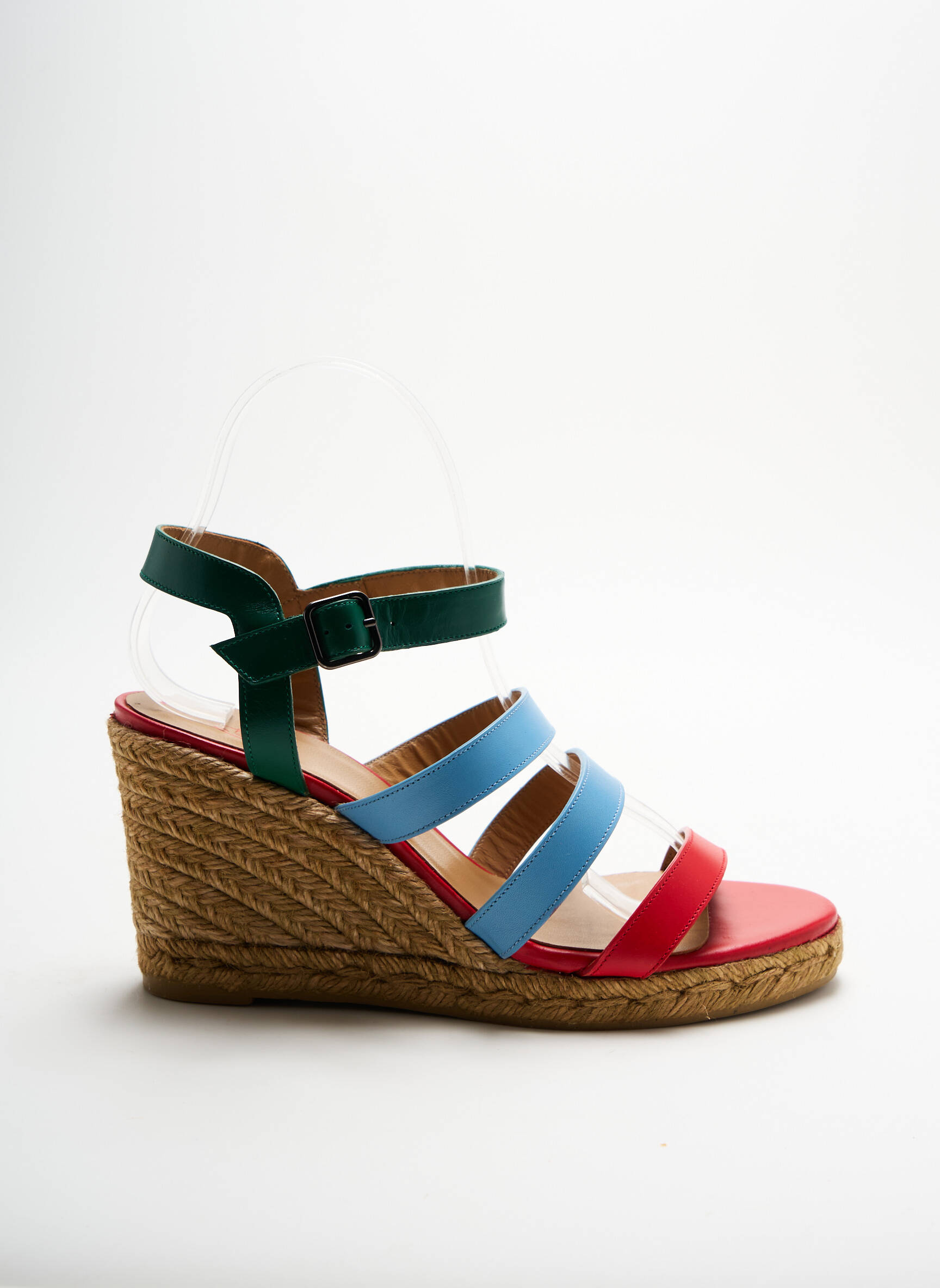 Espadrilės satino audinys kulnas nuo 7 iki 9 cm mėlyna CASTANER moteris