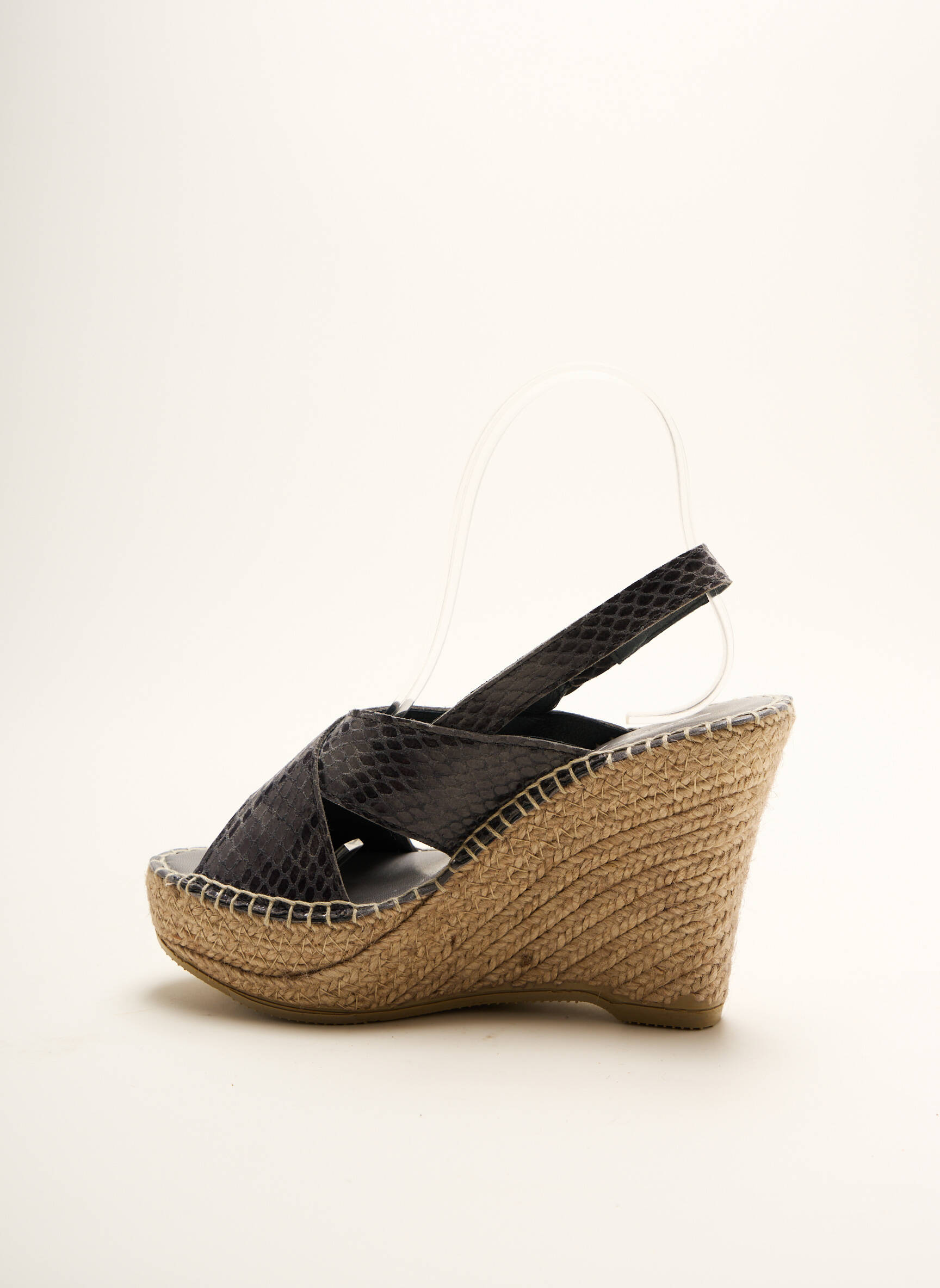 Espadrilės satino audinys 10 cm ir daugiau aukštakulniai pilka LORMY moteris