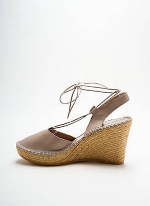 Espadrilės satino audinys kulnas nuo 7 iki 9 cm bežinis L'ESPADRILLE DE NICOLE moteris