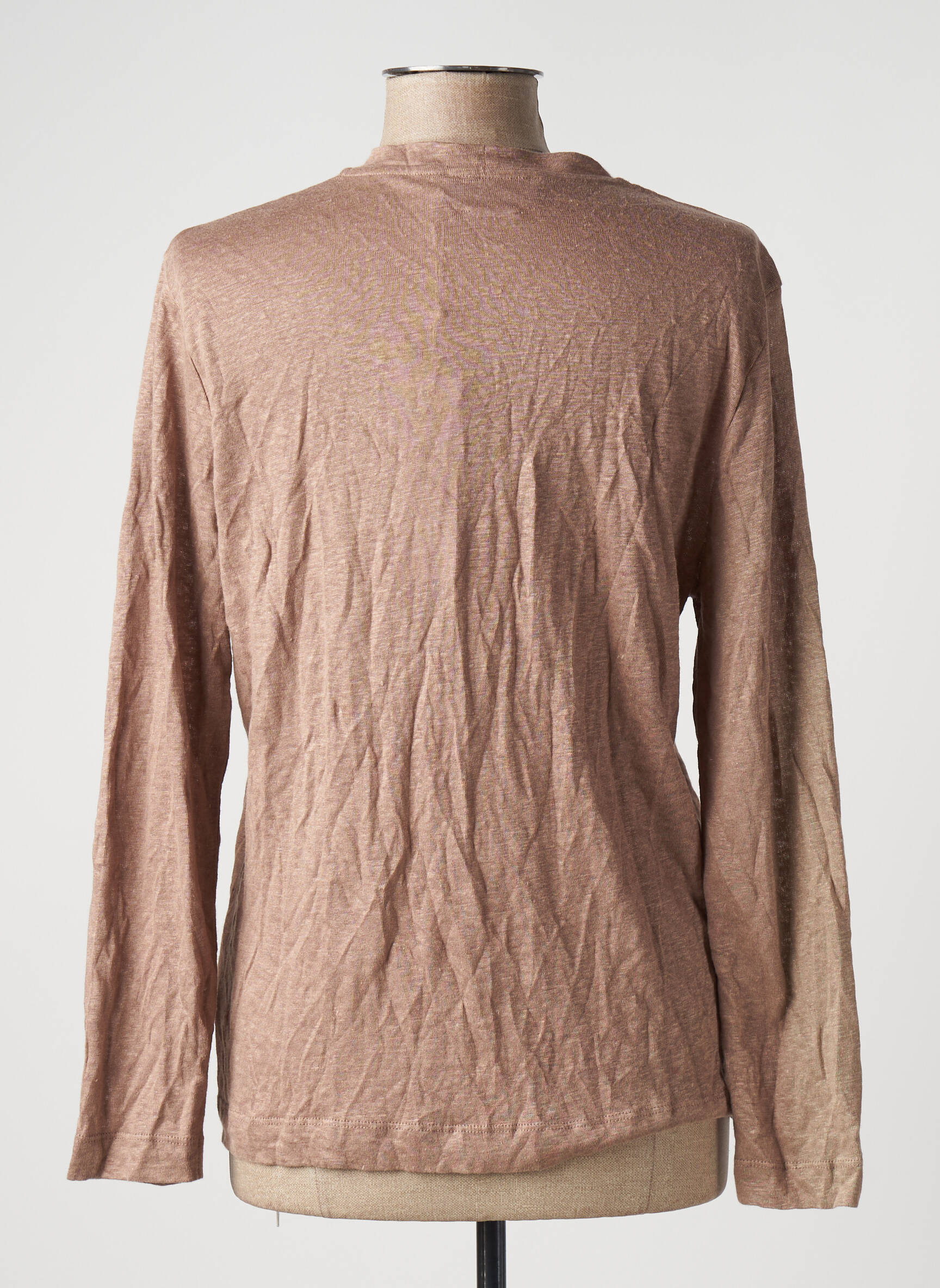 Ilgų rankovių liemenė priekinė mygtukų uždarymo sistema rudas NOTSHY moteris