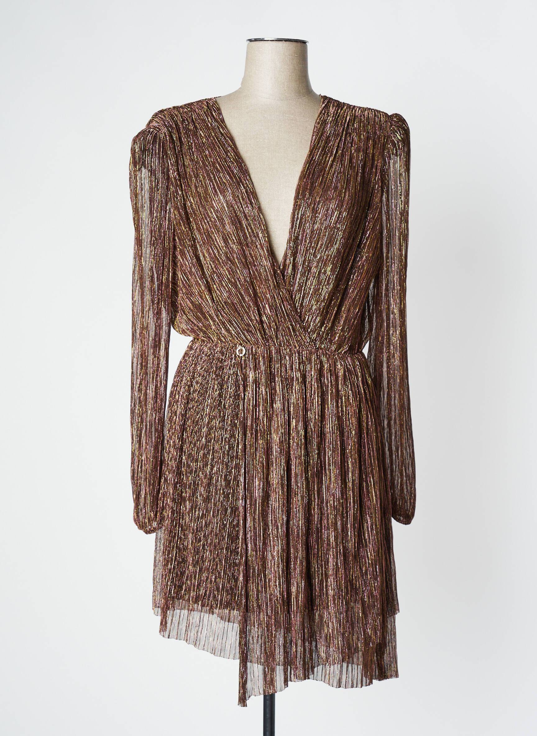 Pusilgių suknelė ilgos rankovės ilgos rankovės rudas RELISH moteris