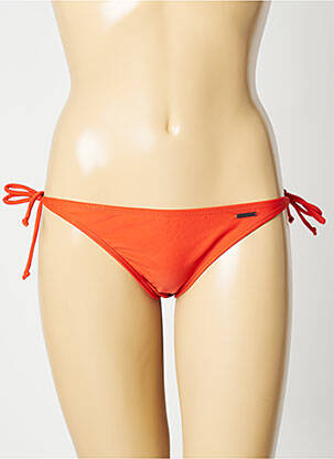 Maudymosi kelnaitės satino efektas bikini oranžinė SUN PROJECT moteris
