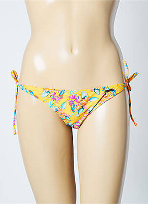 Maudymosi kelnaitės gėlių raštas bikini geltona SUN PROJECT moteris