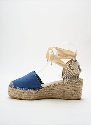 Espadrilės apvalus mygtukas kulnas nuo 7 iki 9 cm mėlyna LA MAISON DE L'ESPADRILLE moteris