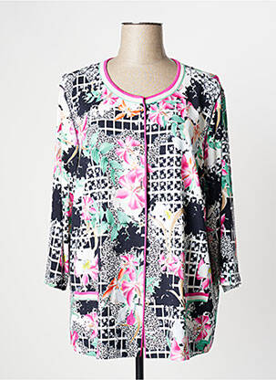 Moteriškas marškinys gėlių raštas 3/4 rankovės rožinė SOMMERMANN moteris