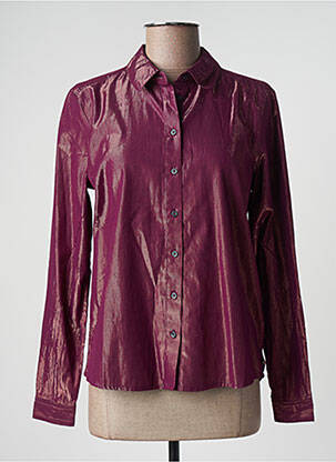 Moteriškas marškinys centrinė iškirptė ilgos rankovės violetinis SCOTCH & SODA moteris