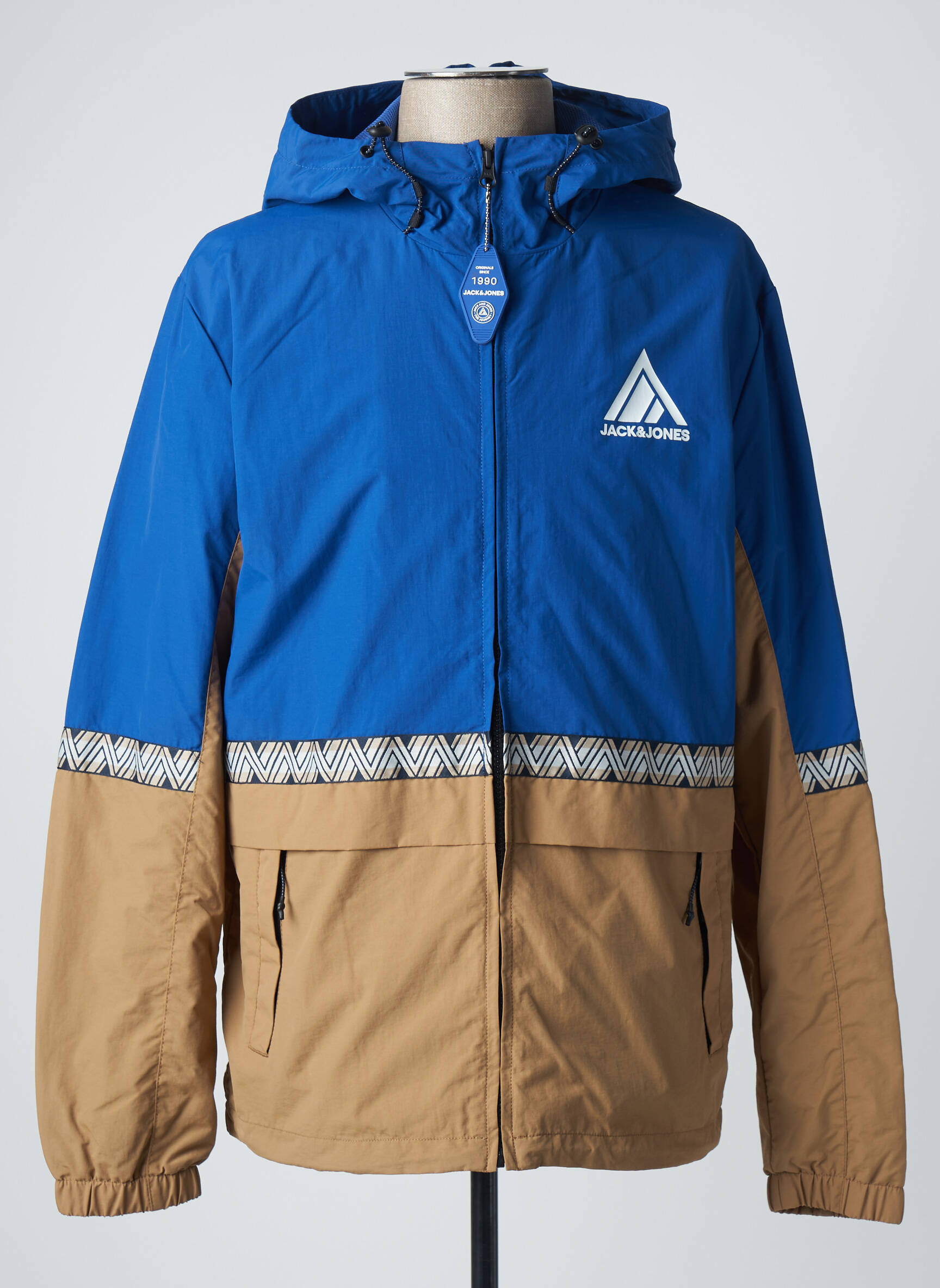 Apsauga nuo lietaus kišenės su gobtuvu mėlyna JACK & JONES vyras