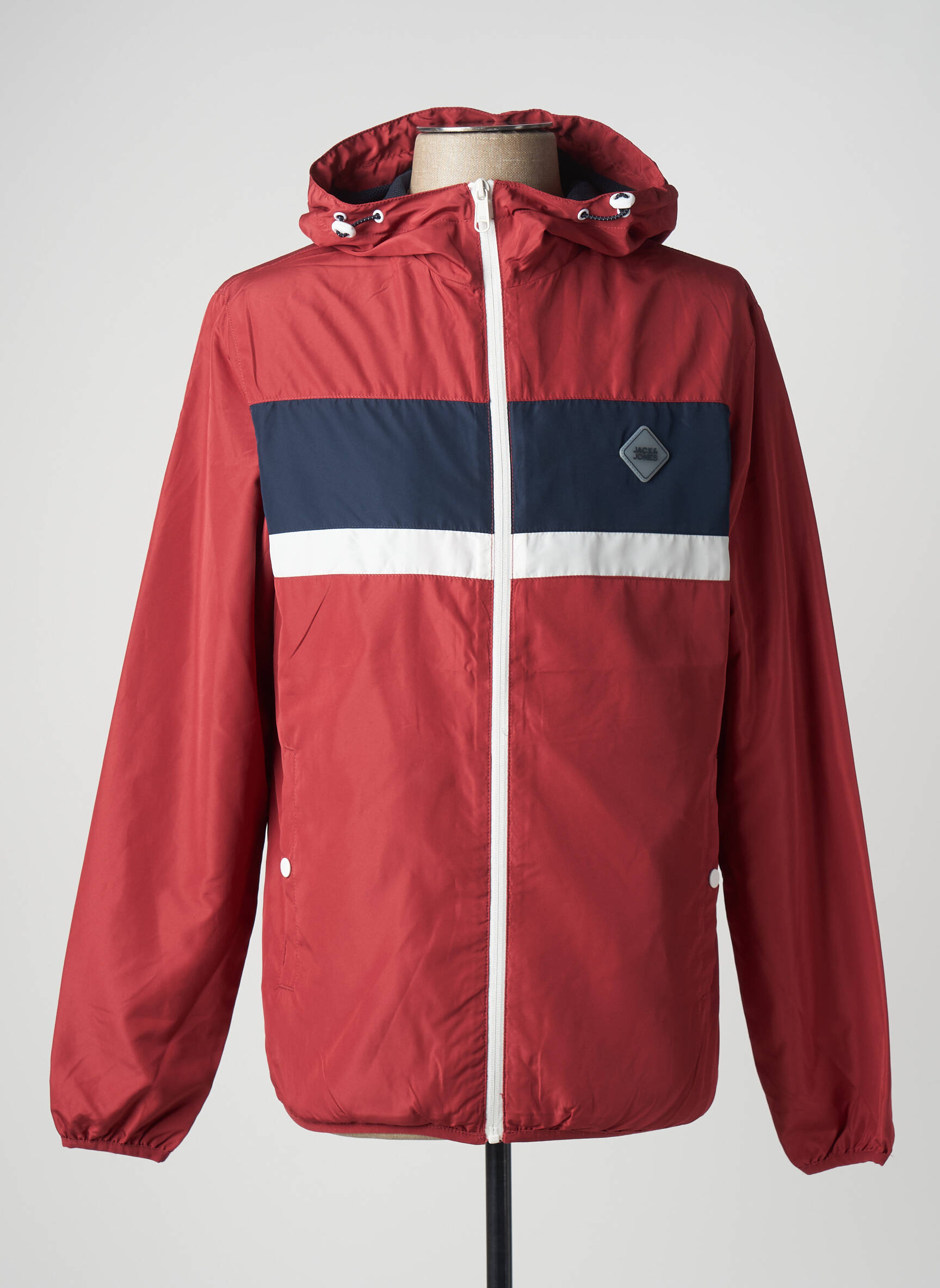 Apsauga nuo lietaus kišenės su gobtuvu raudona JACK & JONES vyras