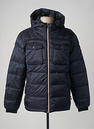 Pūkinė striukė kišenės su gobtuvu mėlyna JACK & JONES vyras