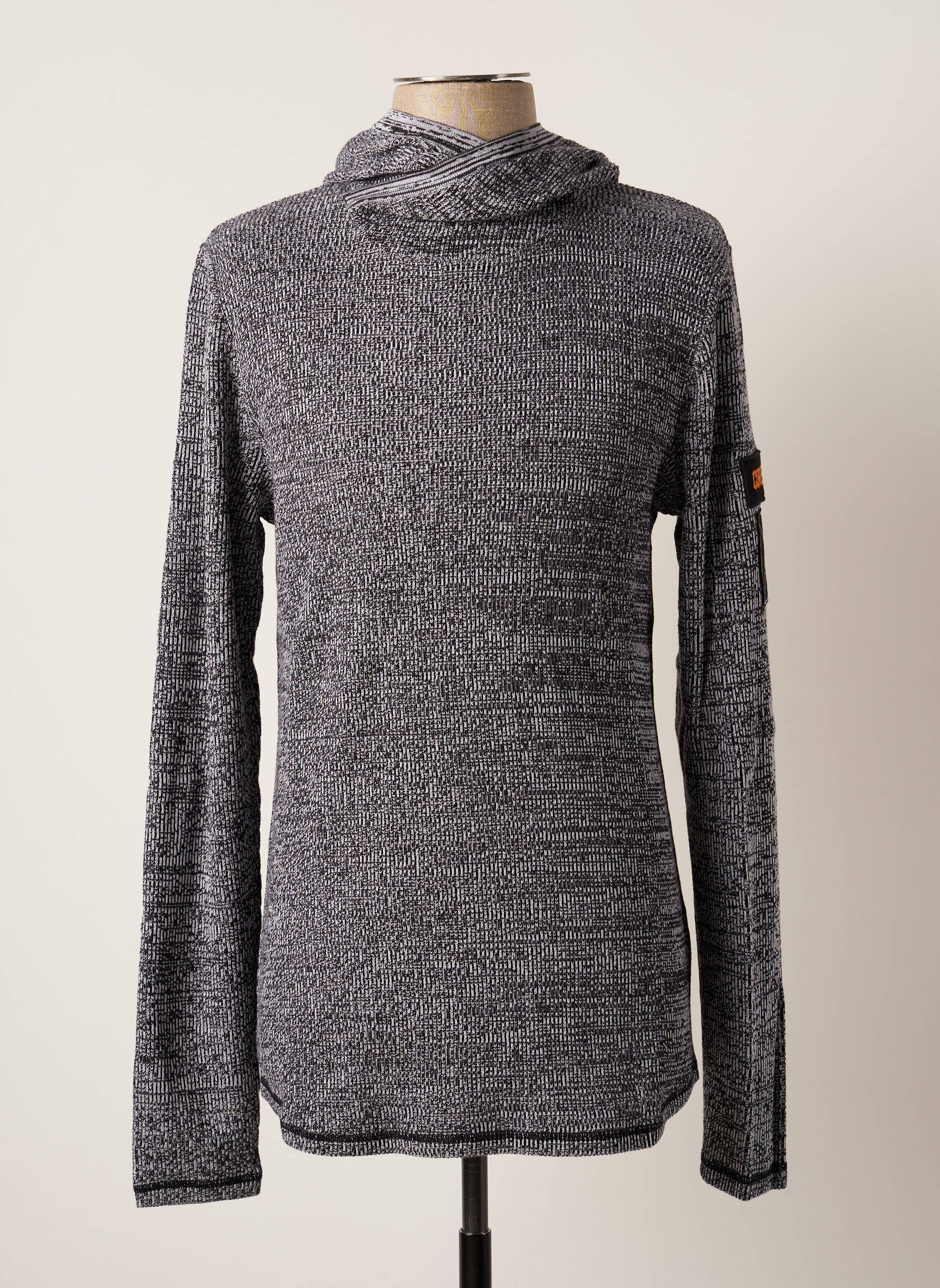 Megztinis chinamas audinys ilgos rankovės pilka JACK & JONES vyras