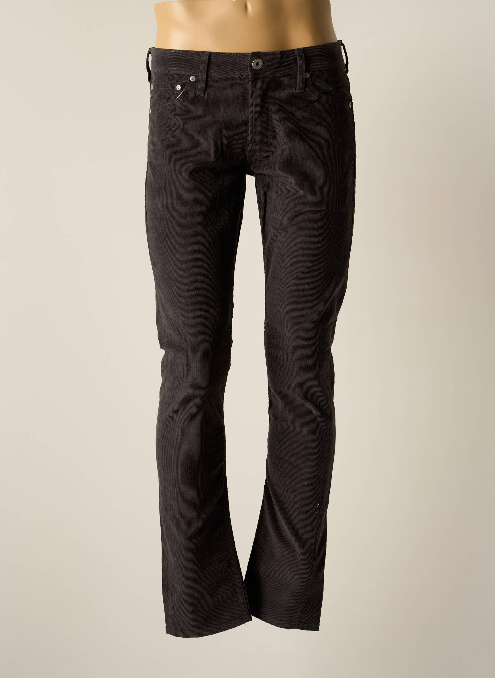 Lieknos kelnės aksomo audimas normala dydis pilka JACK & JONES vyras
