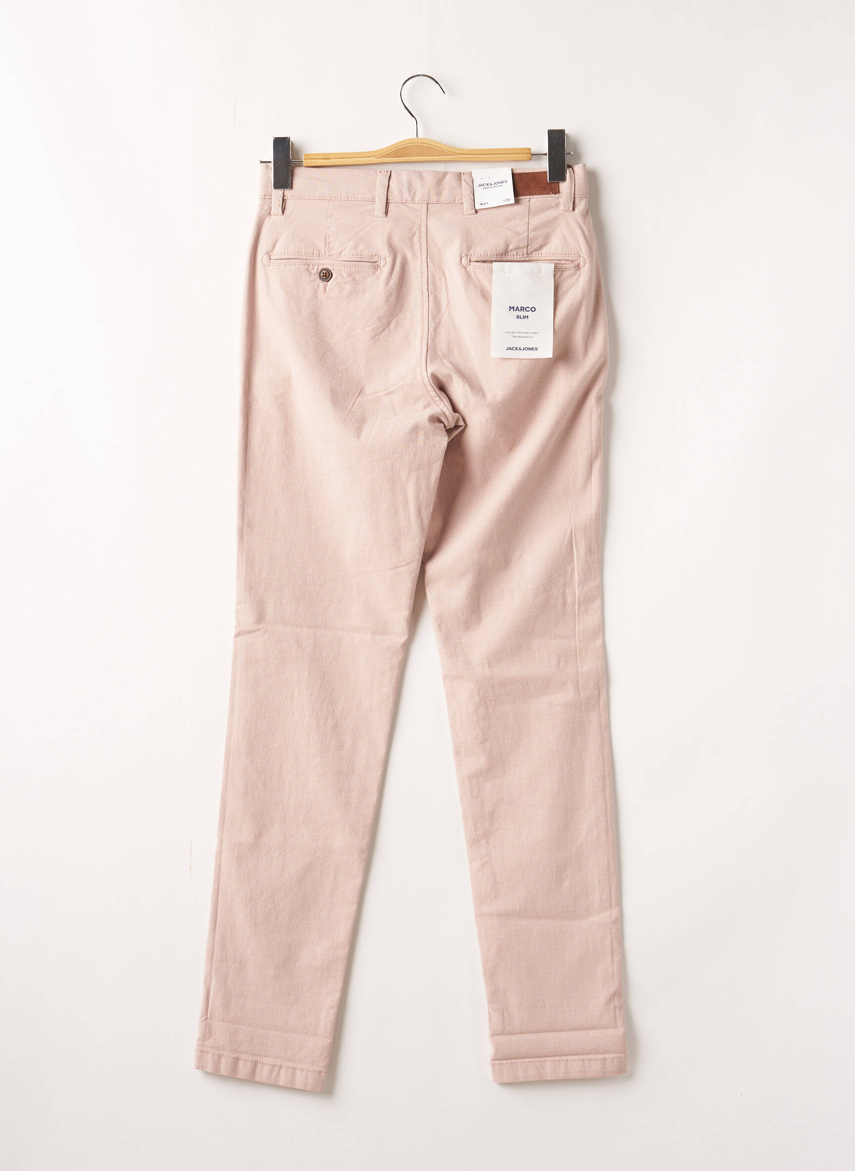 Chino kelnė chino kirpimas rožinė JACK & JONES vyras