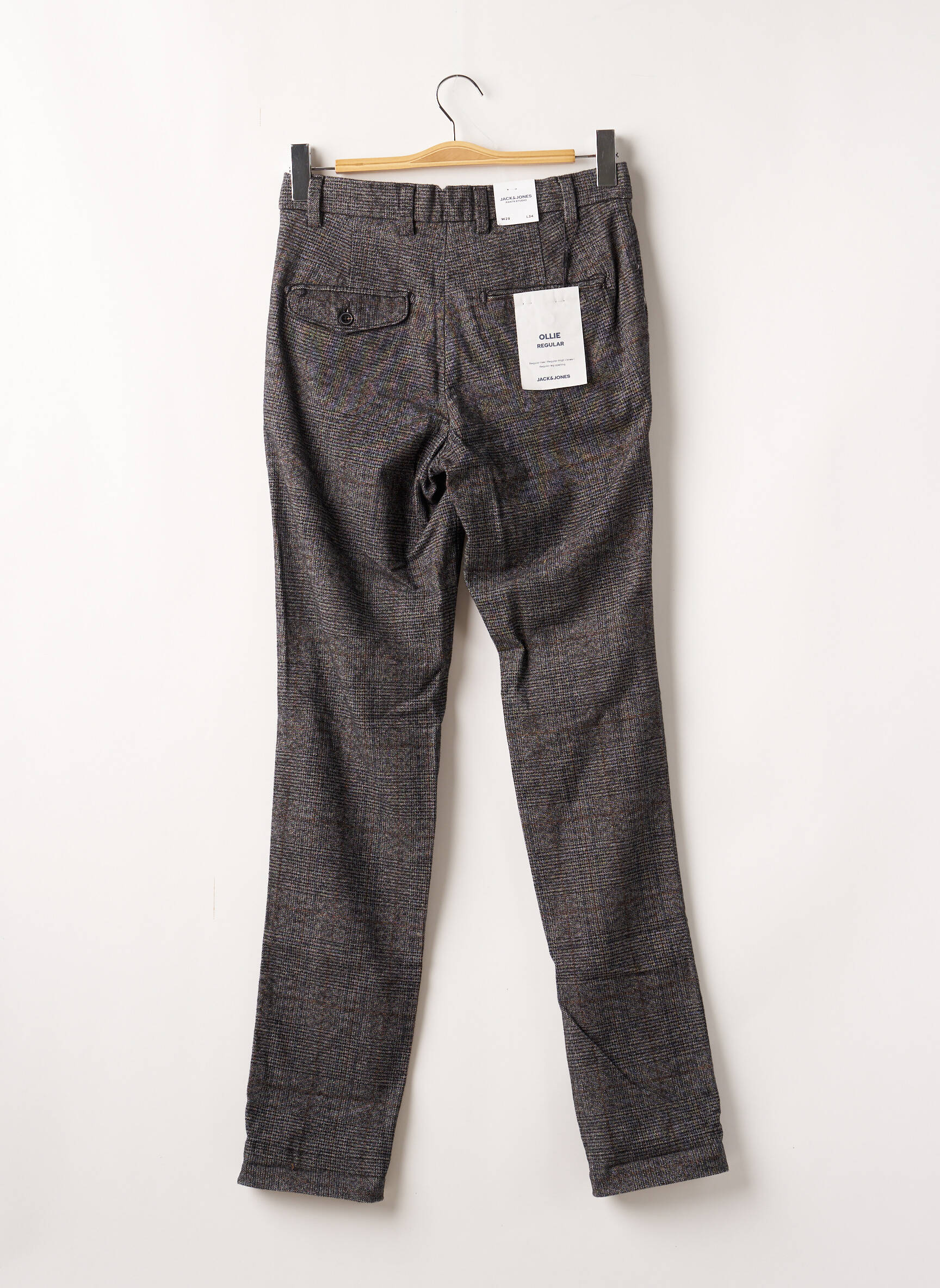 Chino kelnė užtrauktukas po atvartu su kabliu normala dydis pilka JACK & JONES vyras