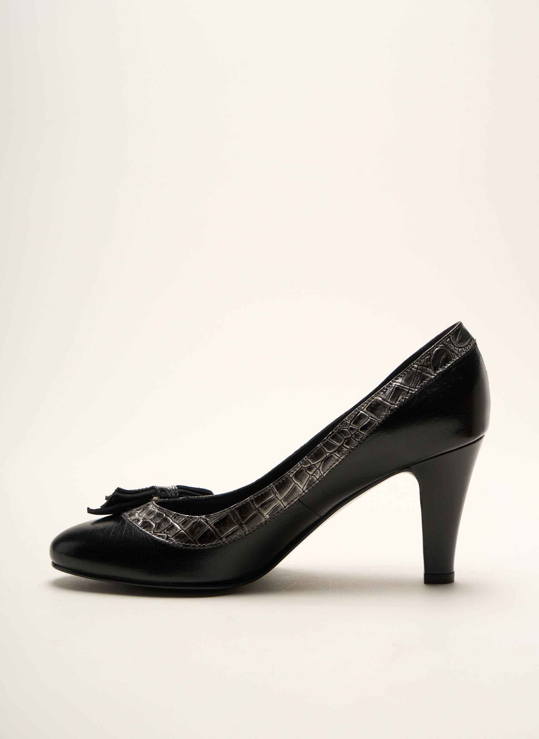 Aukštakulniai satino audinys kulnas nuo 7 iki 9 cm juodas SOULIERS EVELIN'S moteris