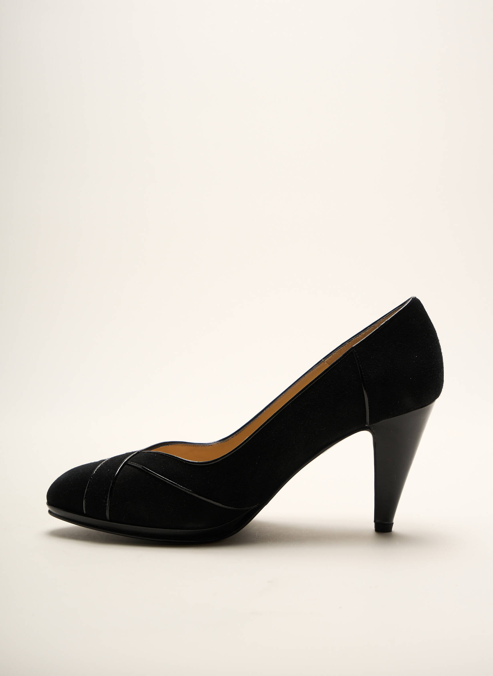 Aukštakulniai satino audinys kulnas nuo 7 iki 9 cm juodas SOULIERS EVELIN'S moteris