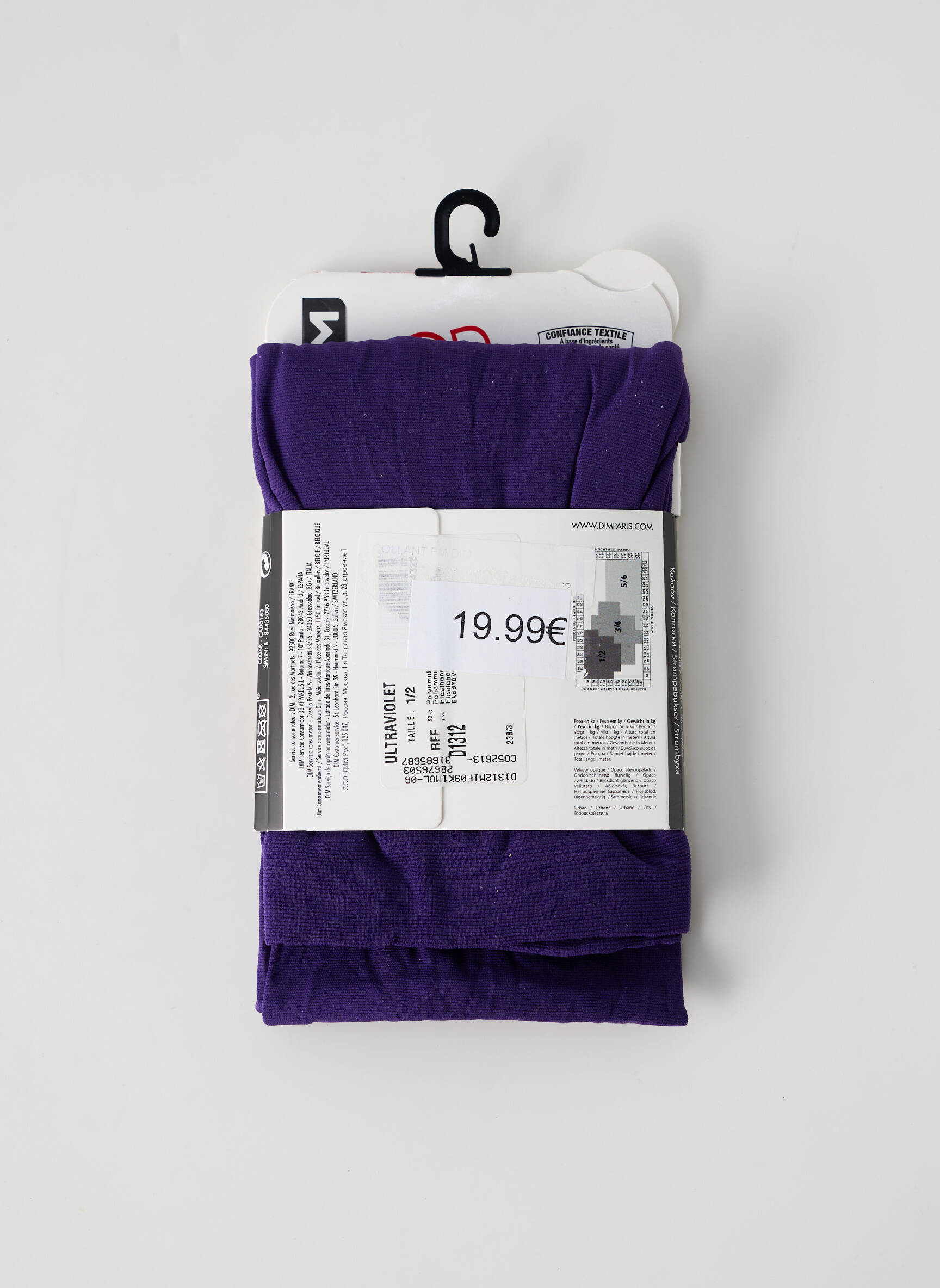 Kojinės pėdkelnės/basai violetinis DIM moteris