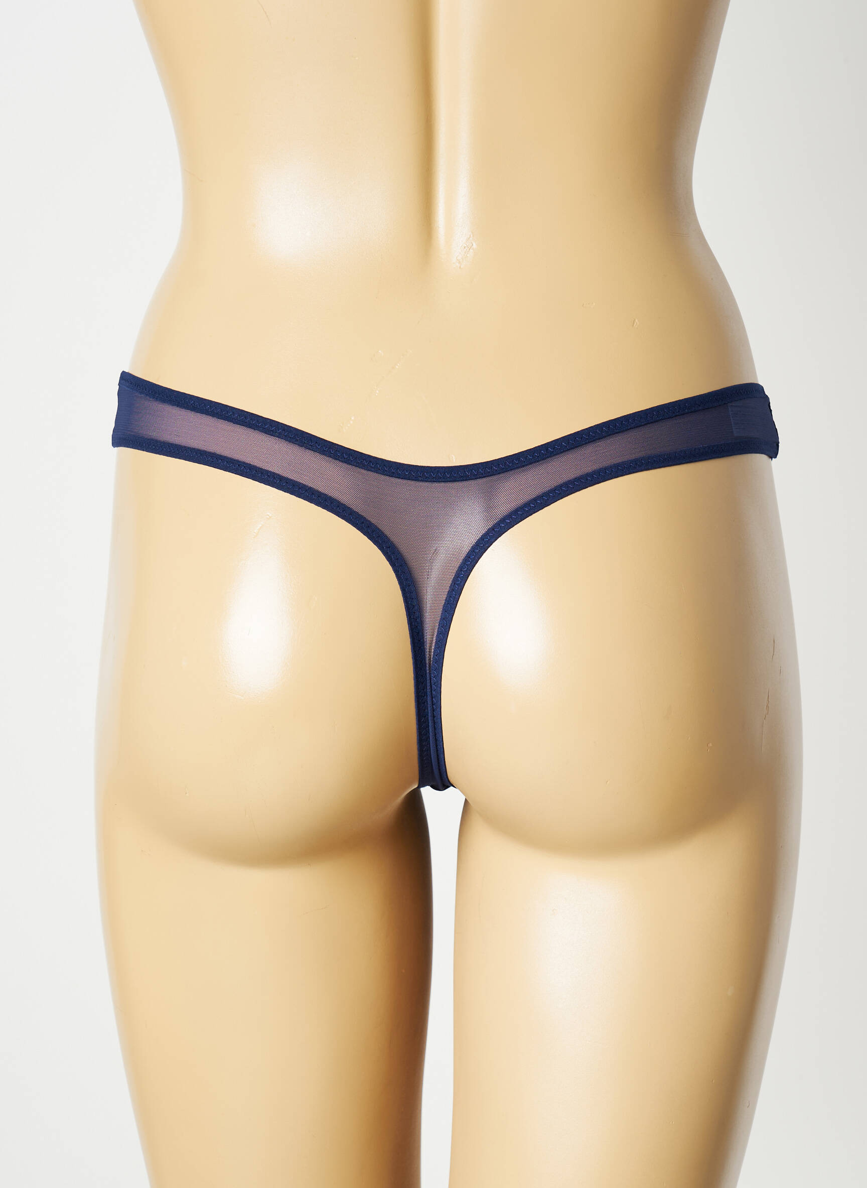 Tanga satino audinys mėlyna SIMONE PERELE moteris