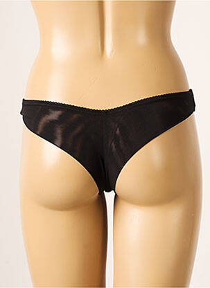 Tanga satino efektas juodas SIMONE PERELE moteris