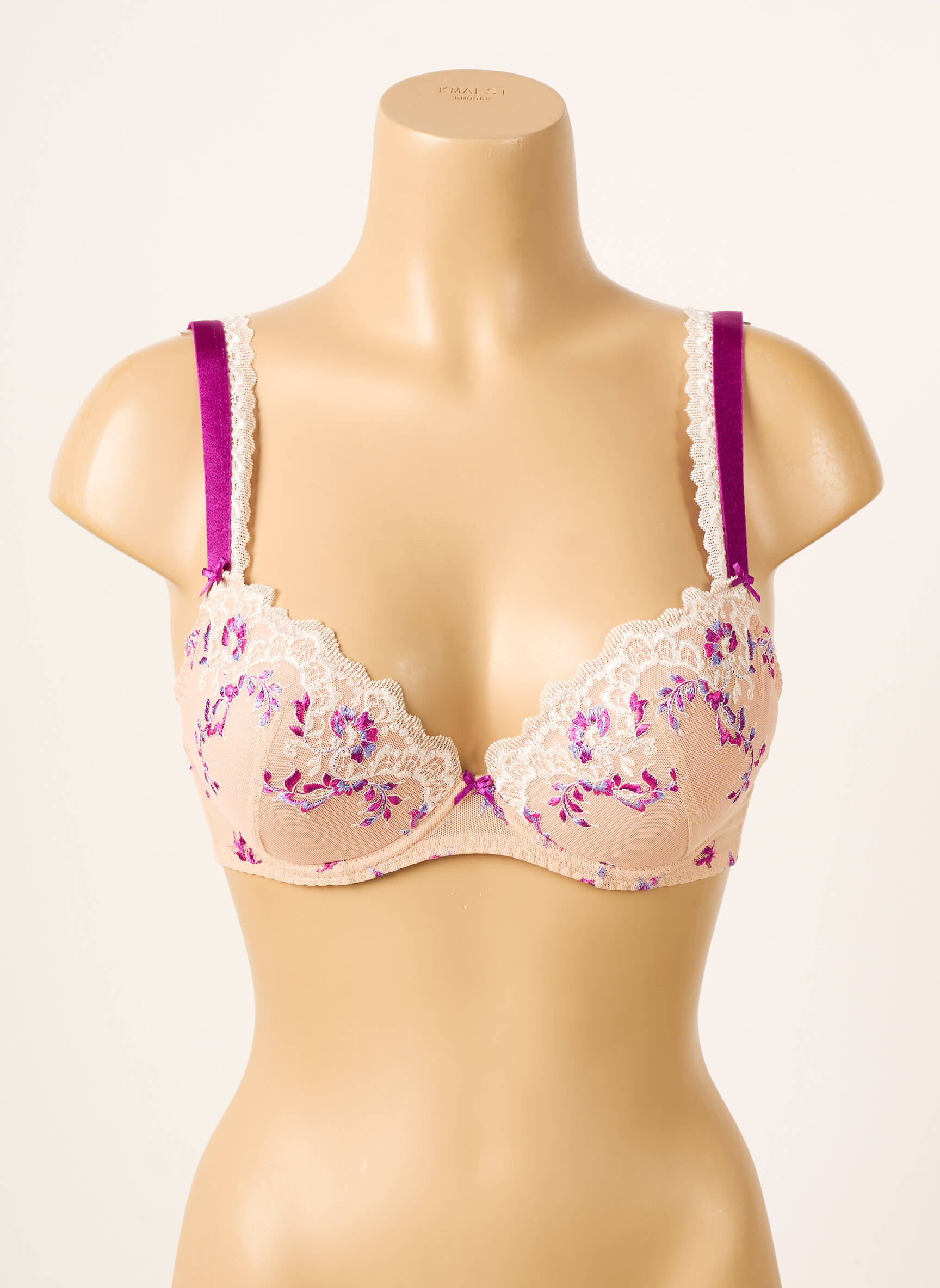 Liemenėlė push-up liemenėlė su aukštu palaikymu push-up liemenėlė su aukštu palaikymu violetinis AUBADE moteris