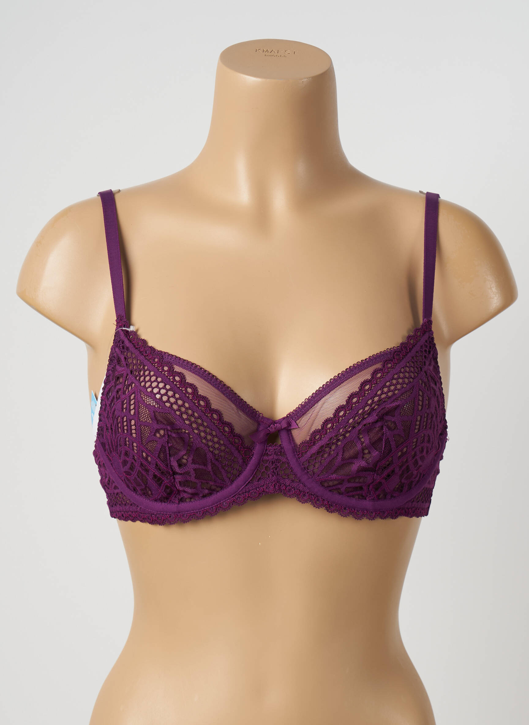 Liemenėlė satino efektas pilnas palaikantis liemenėlės viršus violetinis M&S COLLECTION moteris