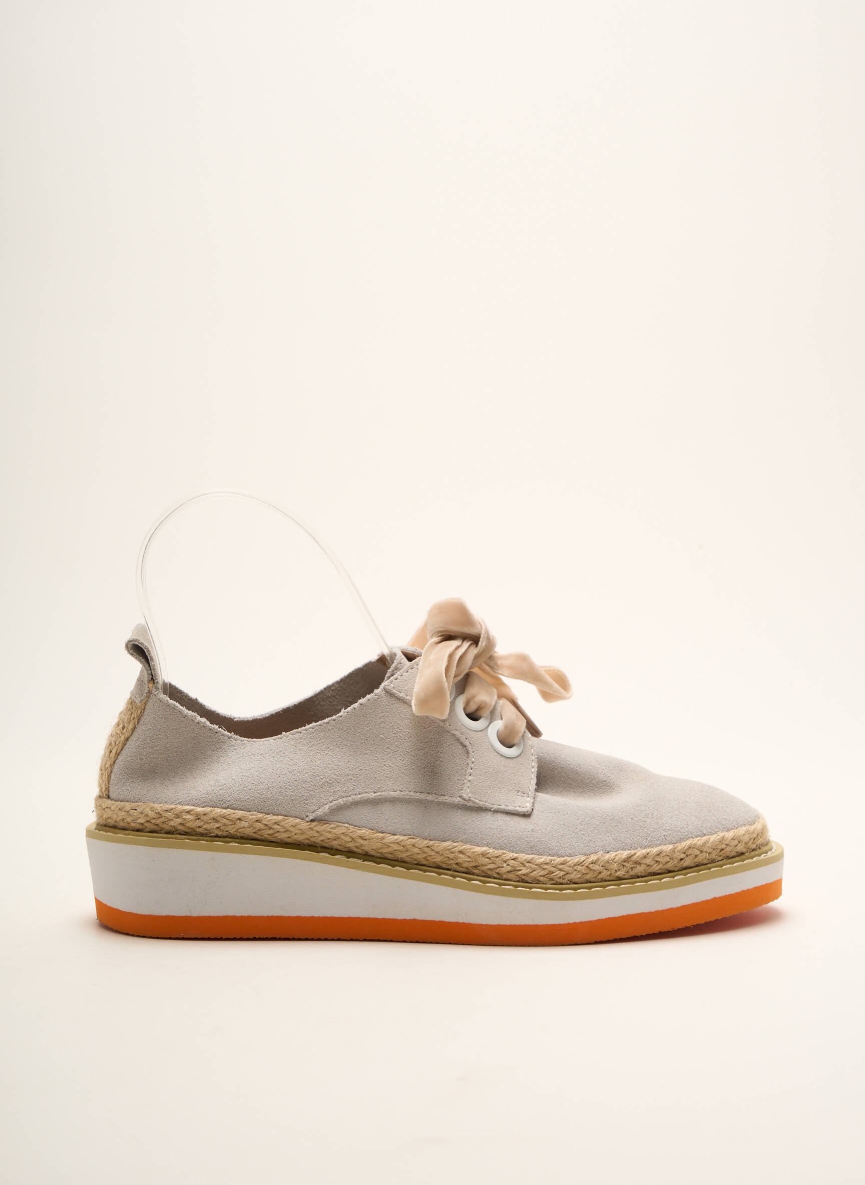 Espadrilės šnervių uždarymas plokščias kulnas iki 3 cm oranžinė TWOPENS moteris