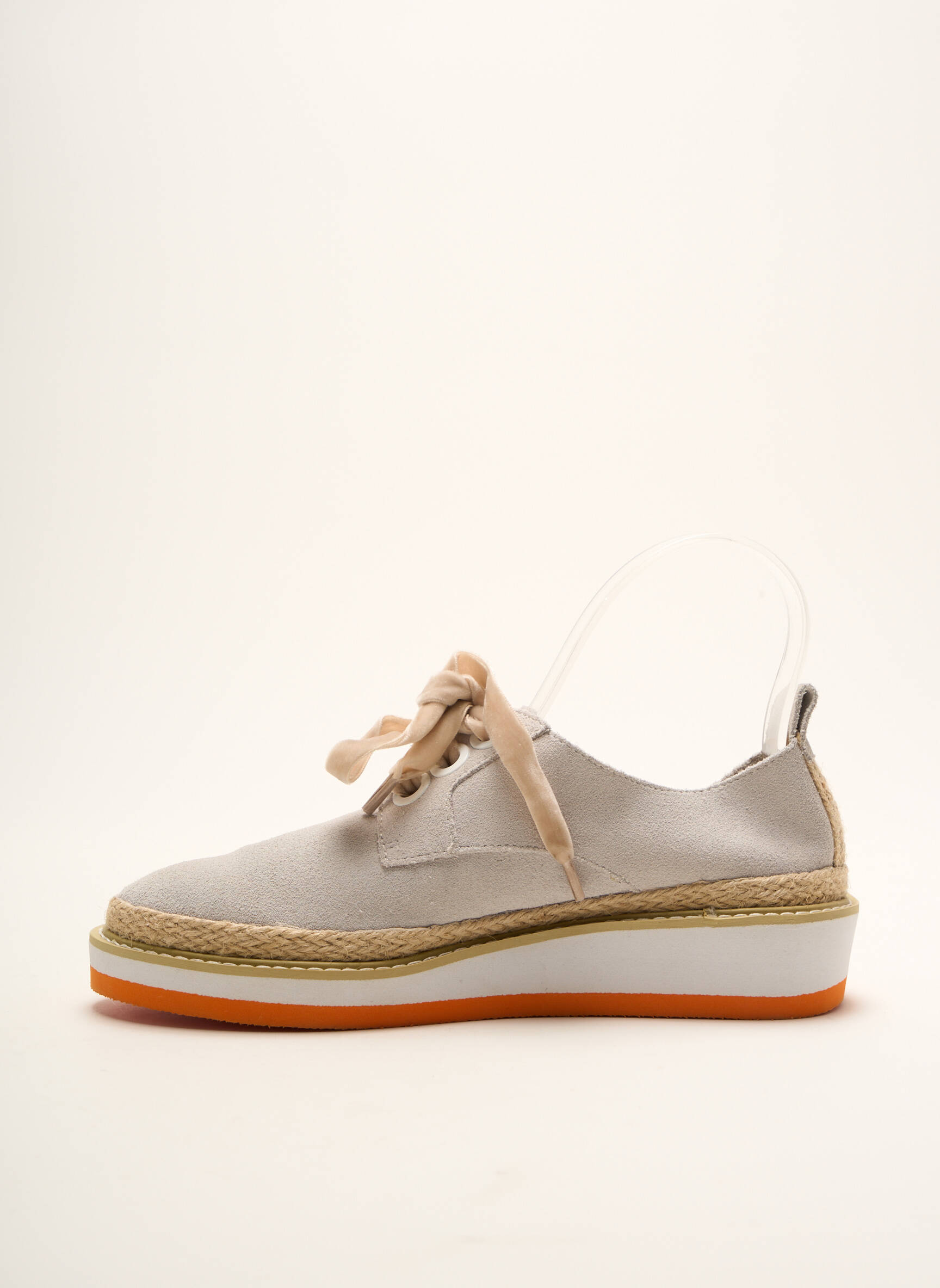 Espadrilės šnervių uždarymas plokščias kulnas iki 3 cm oranžinė TWOPENS moteris