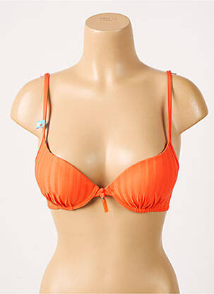 Maudymosi viršūnė tamprumas push-up liemenėlė su aukštu palaikymu oranžinė CHERRY BEACH moteris