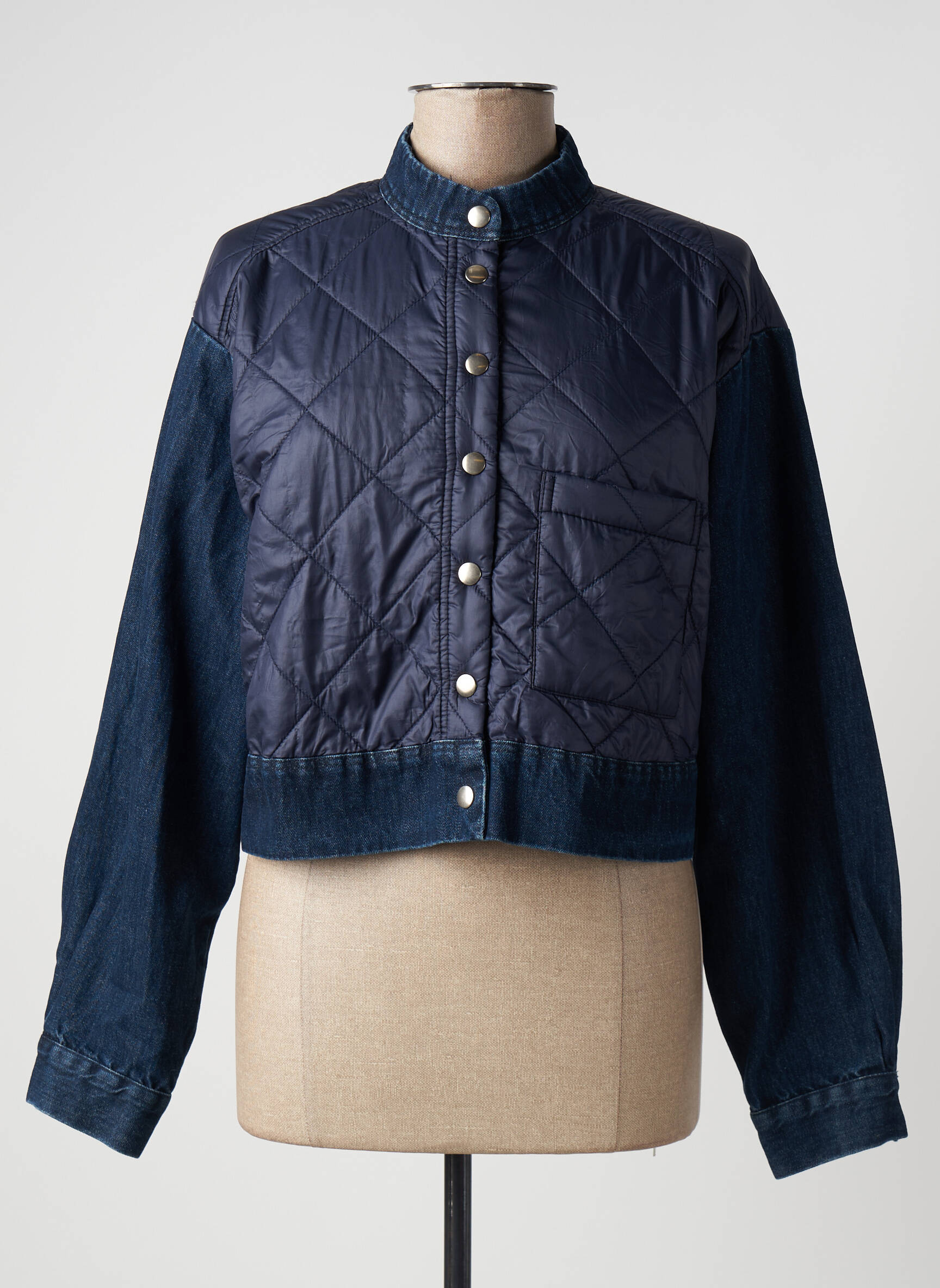 Kasdienis švarkas tiesi kirpimas mėlyna ALEMBIKA moteris