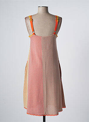Pusilgių suknelė plonos dirželiai oranžinė TRICOT CHIC moteris