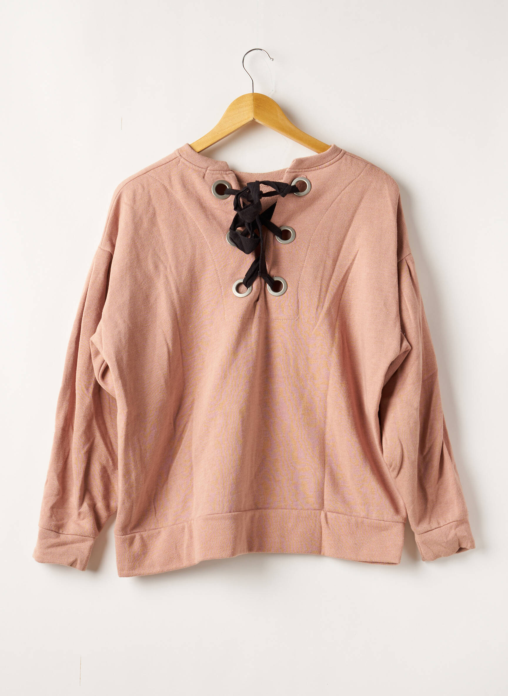 Mikroskopas jersey audinys ilgos rankovės rožinė PULL AND BEAR moteris