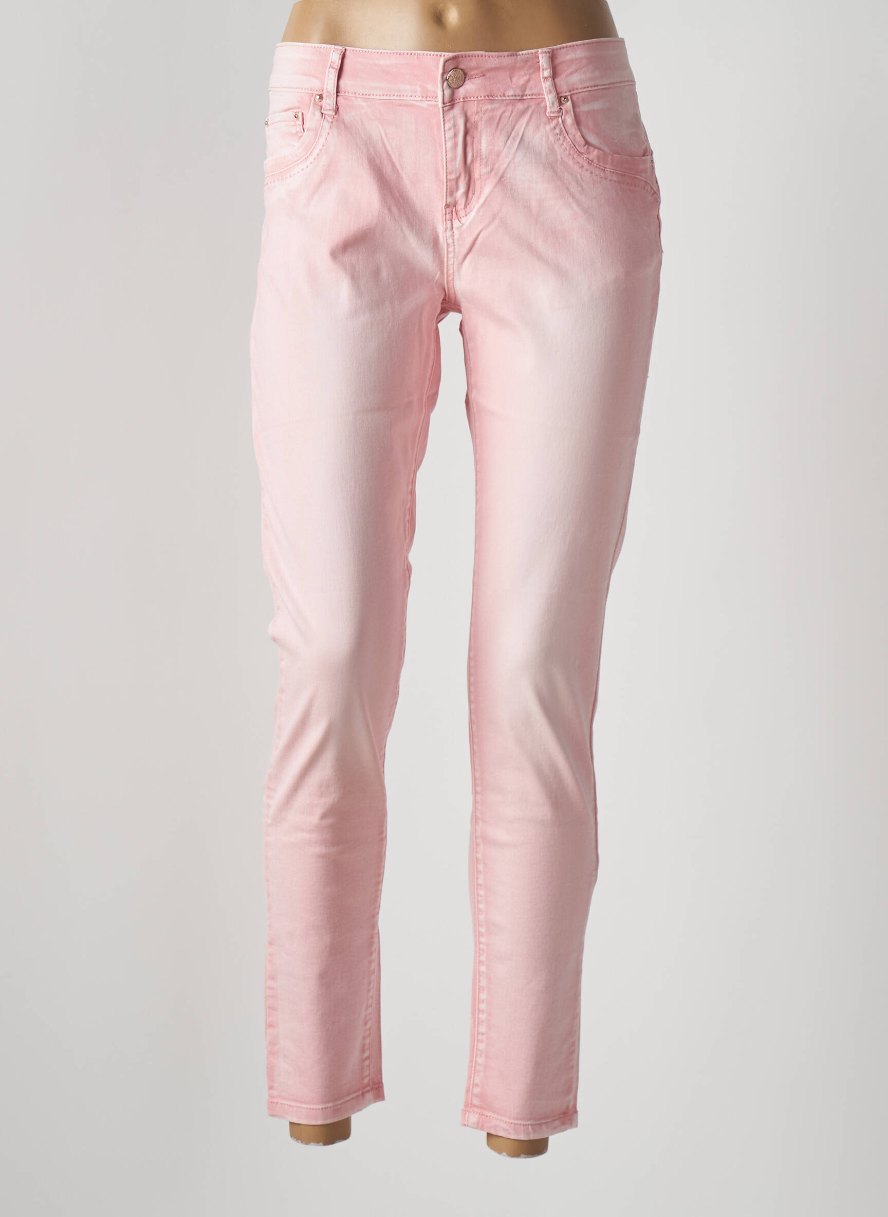 7/8 kelnės tamprumas maža dydžio rožinė DENIM moteris