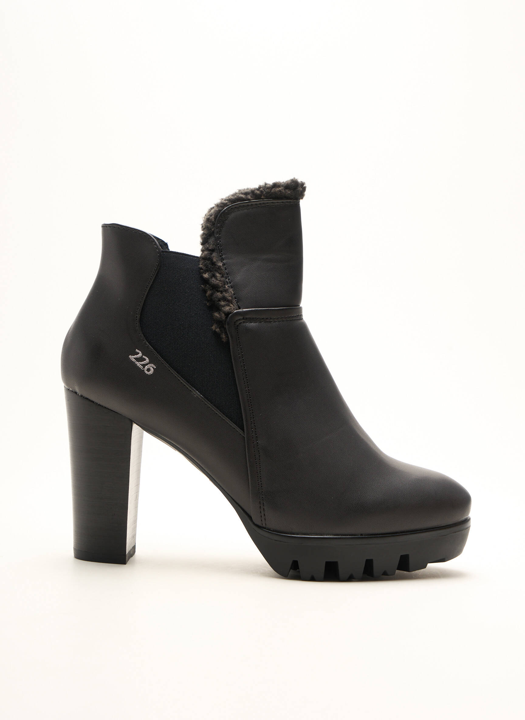 Batai/botai satino audinys 10 cm ir daugiau aukštakulniai juodas 226 SHOES moteris