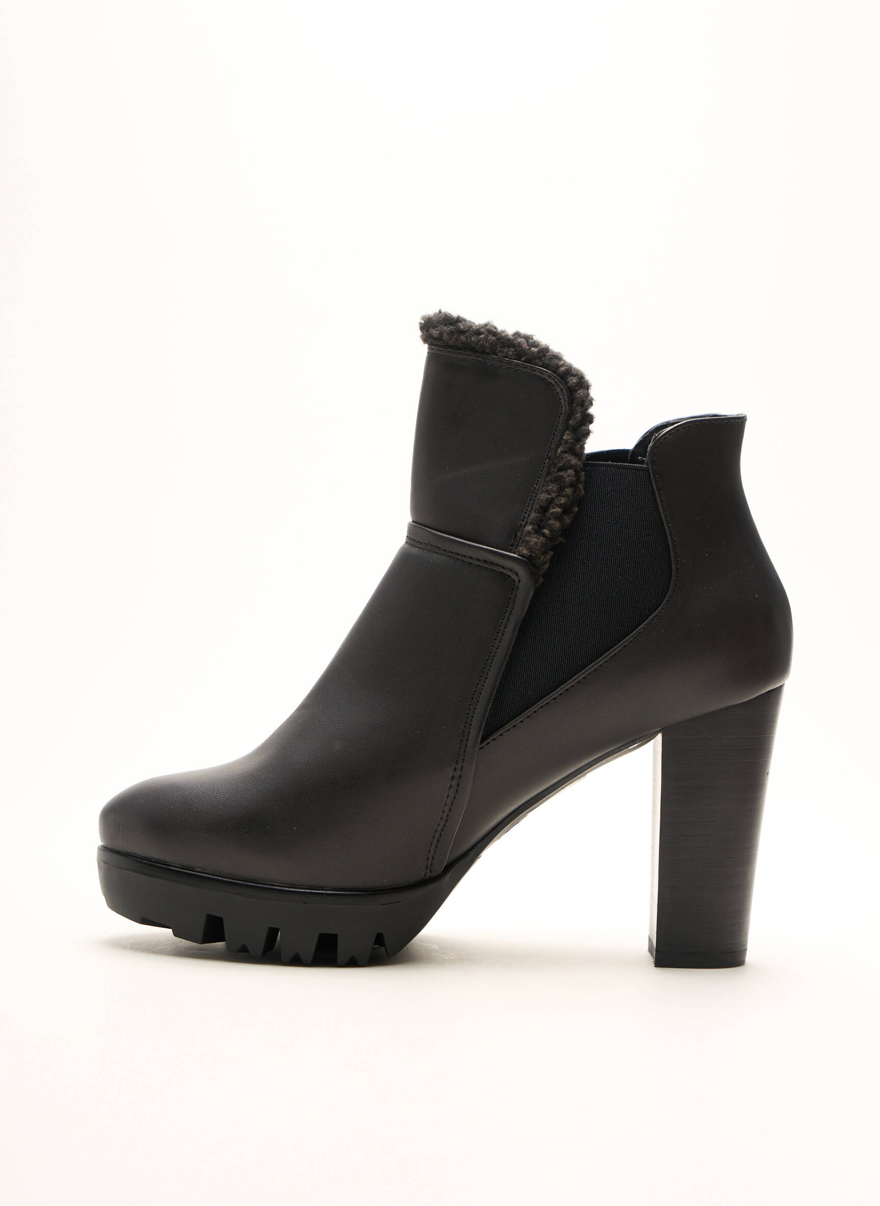 Batai/botai satino audinys 10 cm ir daugiau aukštakulniai juodas 226 SHOES moteris