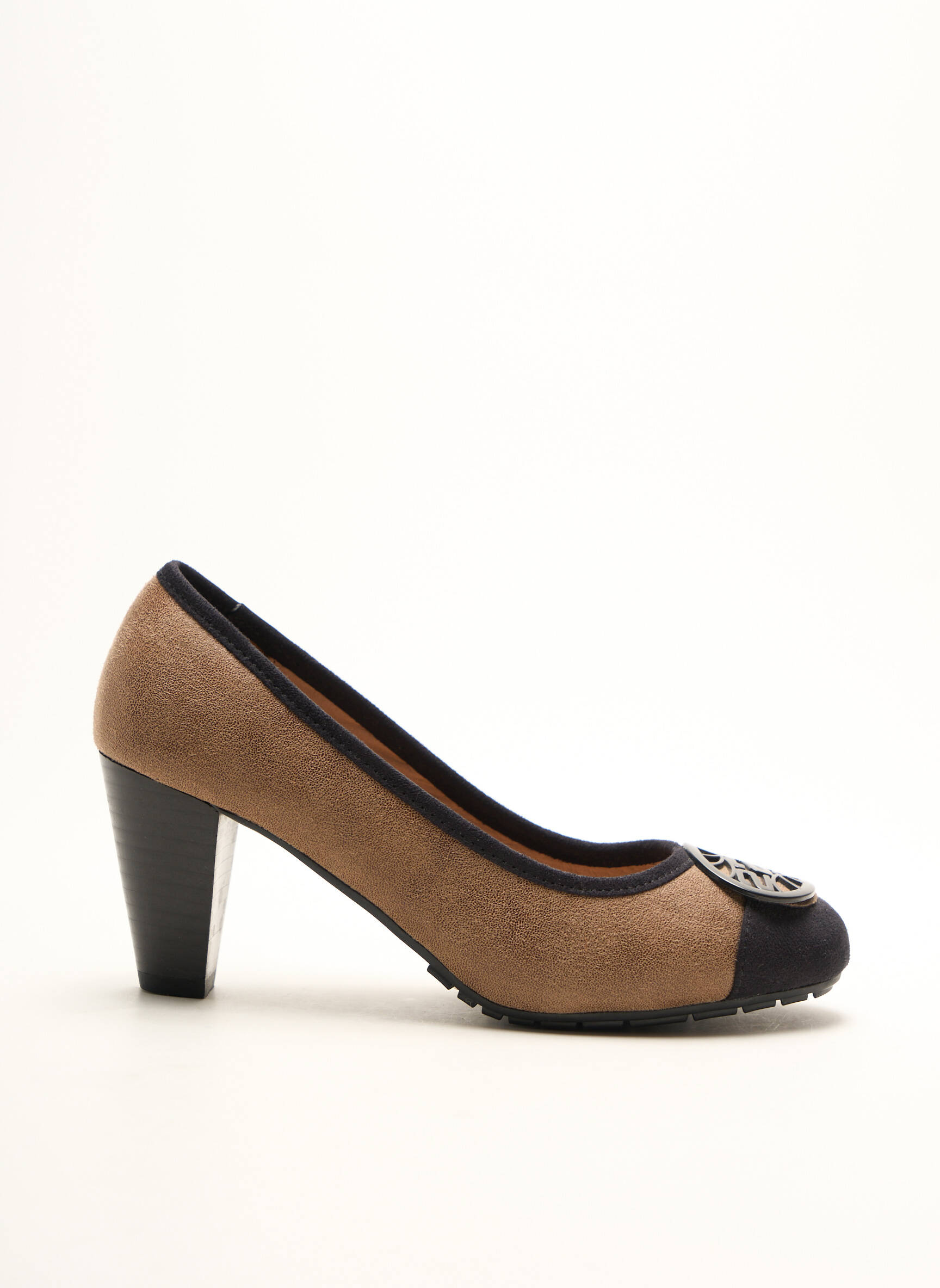 Aukštakulniai satino audinys kulnas nuo 4 iki 6 cm rudas 226 SHOES moteris