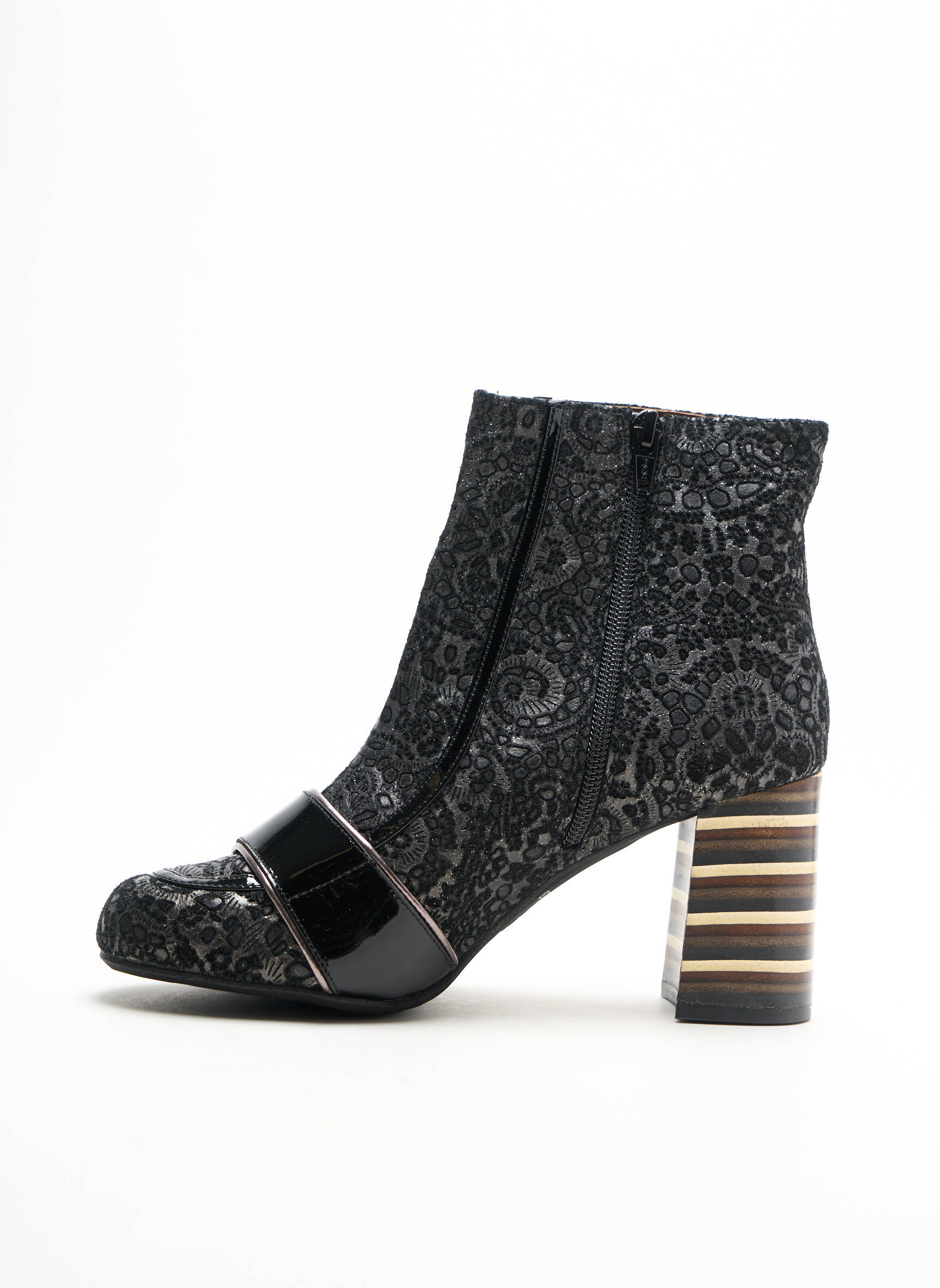 Batai/botai apvalus mygtukas kulnas nuo 4 iki 6 cm pilka NEMONIC moteris
