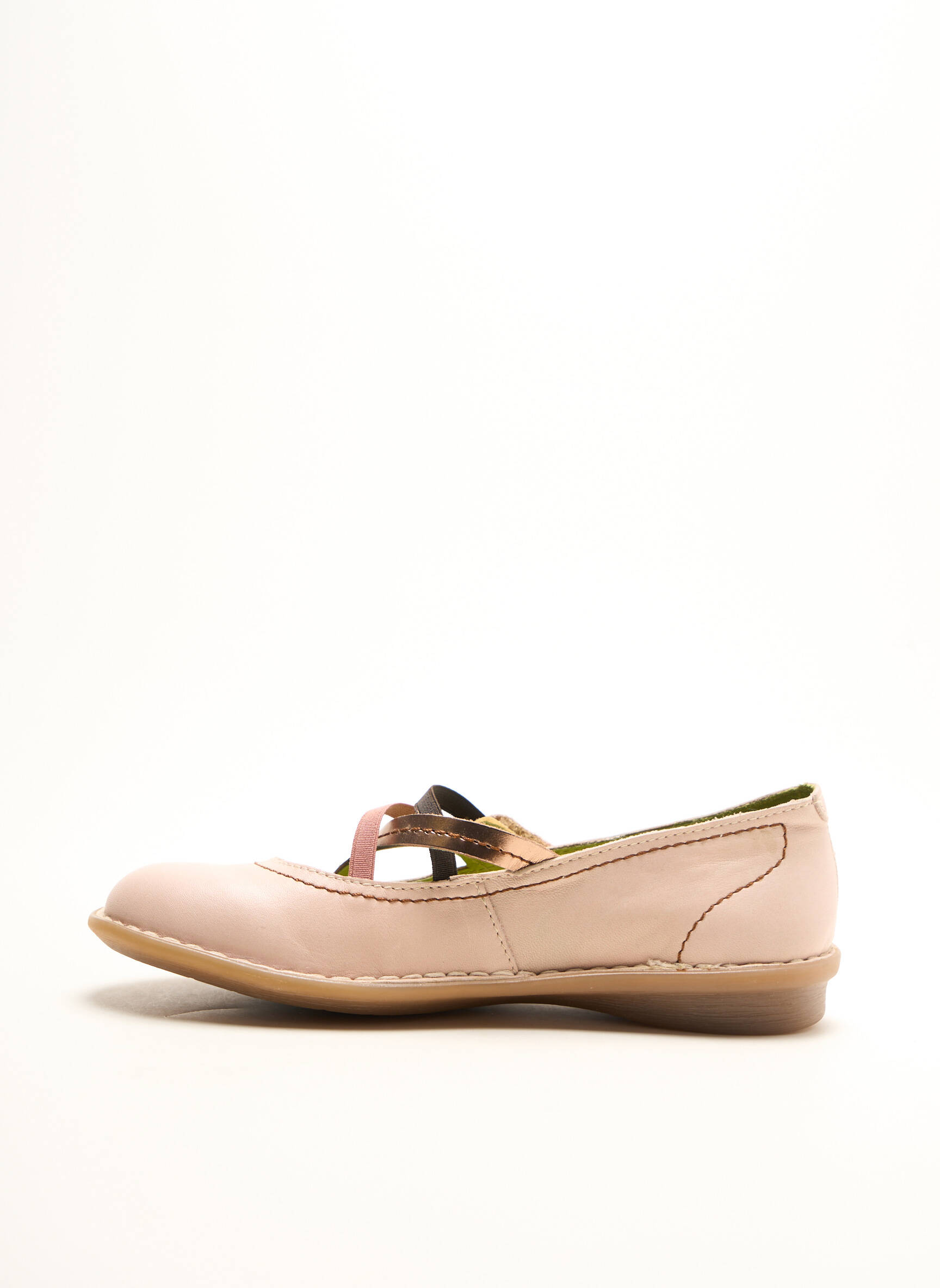 Balerinos velcro užsegimas plokščias kulnas iki 3 cm rožinė JUNGLA moteris