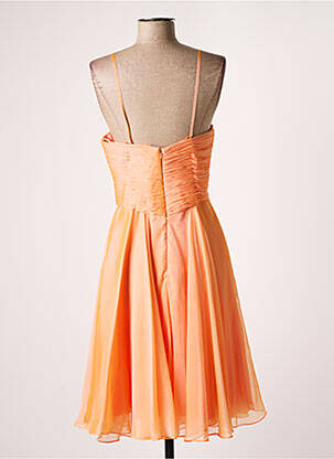 Pusilgių suknelė sklandi forma be rankų oranžinė FASHION NEW YORK moteris