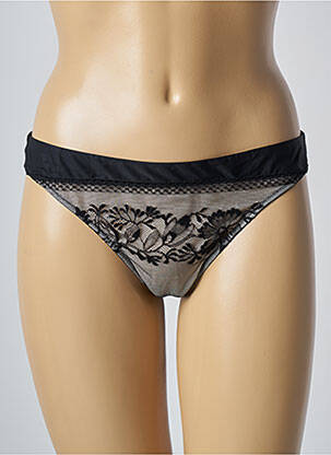 Tanga satino efektas juodas WACOAL moteris