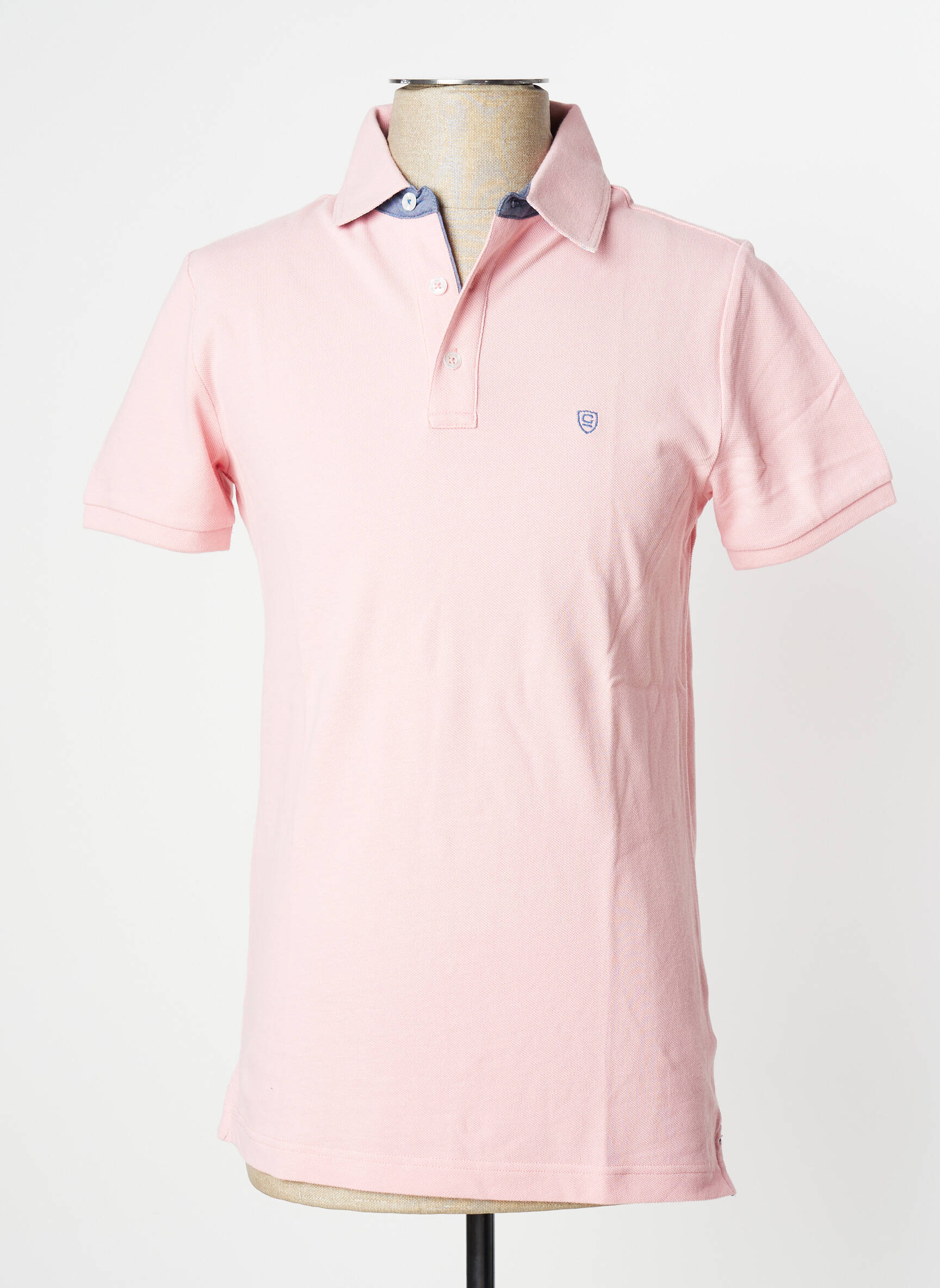 Polo tiesi kirpimas trumpas rankovės rožinė CAMBRIDGE vyras