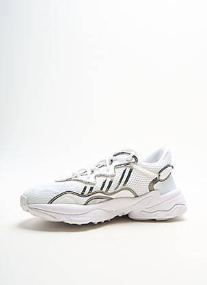 Bėgimo bateliai audinio audimas (tinklinis audimas) apvalus mygtukas baltas ADIDAS unisexas