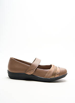 Balerinos velcro užsegimas plokščias kulnas iki 3 cm rudas DAMART moteris