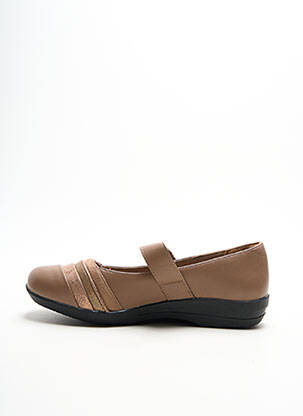 Balerinos velcro užsegimas plokščias kulnas iki 3 cm rudas DAMART moteris