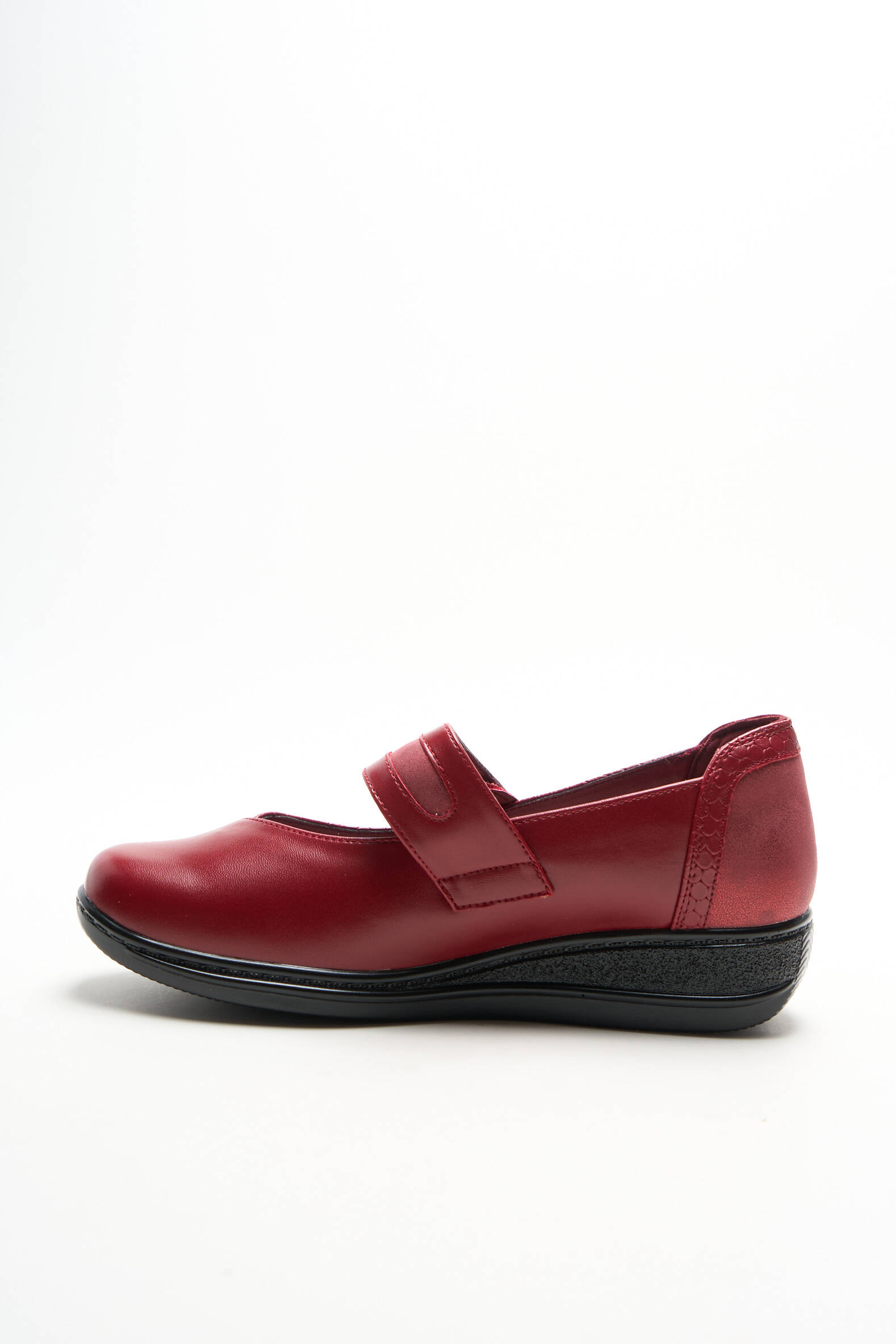 Balerinos velcro užsegimas plokščias kulnas iki 3 cm raudona DAMART moteris
