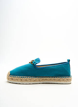 Espadrilės apvalus mygtukas plokščias kulnas iki 3 cm mėlyna DAMART moteris