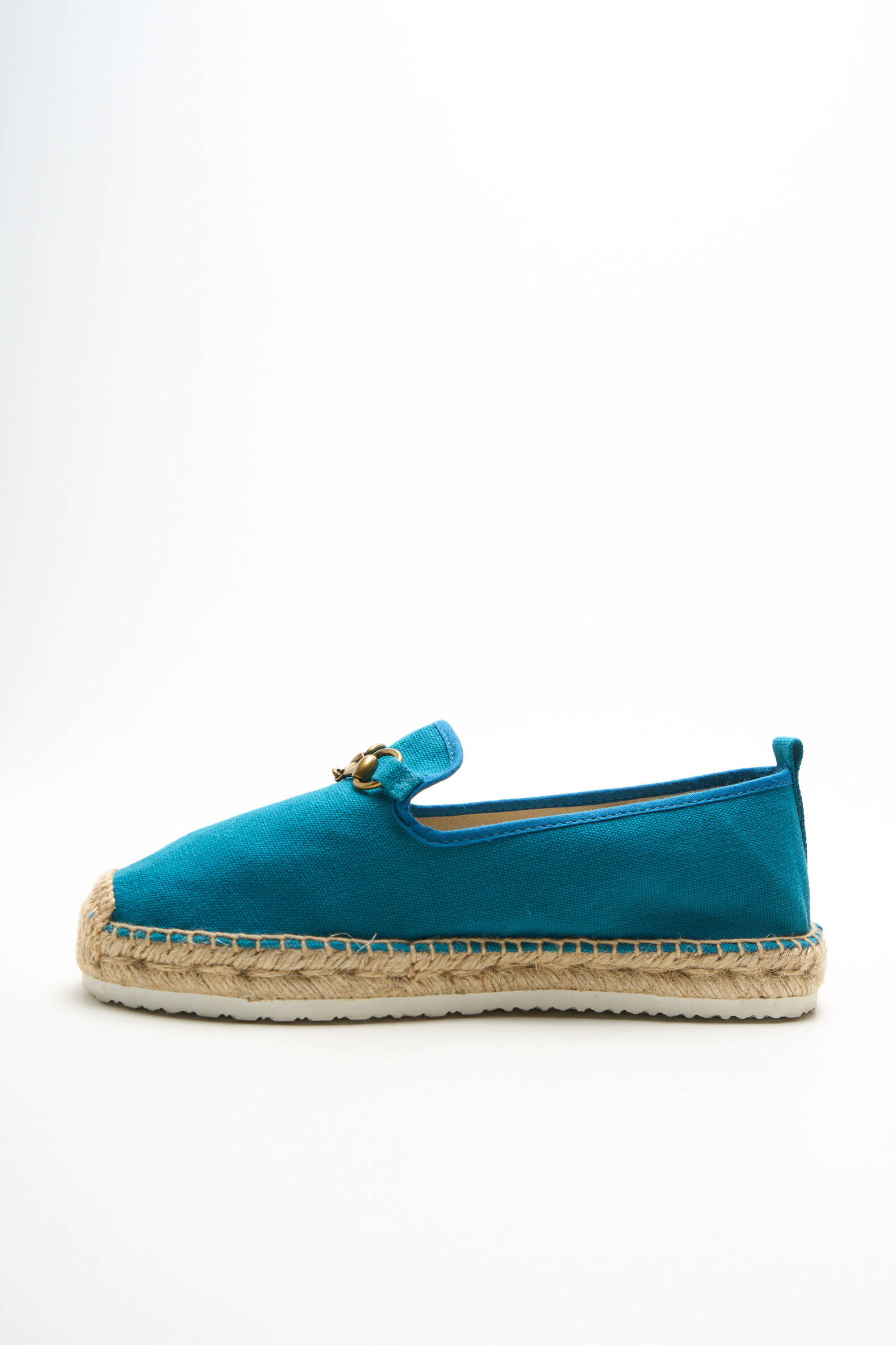 Espadrilės audinio audimas (tinklinis audimas) plokščias kulnas iki 3 cm mėlyna DAMART moteris